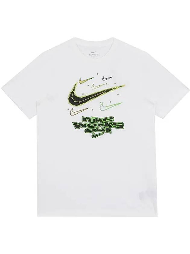 Dri Fit Works Out Short Sleeve T-Shirt White - NIKE - BALAAN 3