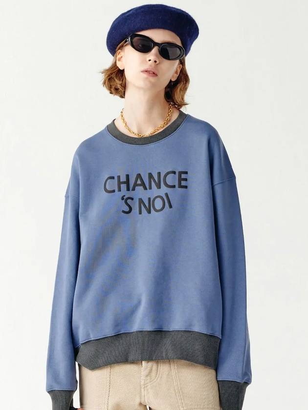 Unisex CHMXMTM Snowy Sweatshirt Mix Blue - CHANCE'S NOI - BALAAN 4