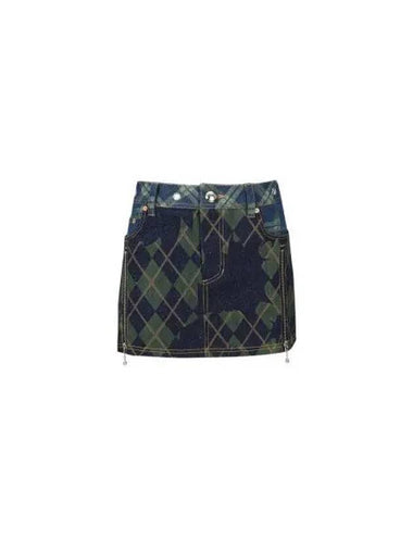 for WOMEN Kiki Broken Argyle Denim Skirt apa669w BLUE - ANDERSSON BELL - BALAAN 1