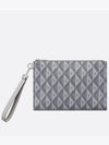 CD Diamond A5 Clutch Bag Grey - DIOR - BALAAN 3