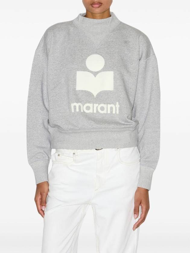 Moby Logo Print Sweatshirt Grey - ISABEL MARANT ETOILE - BALAAN 6