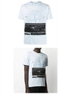 Block Logo Printing Short Sleeve T-Shirt Blue - STONE ISLAND - BALAAN 5