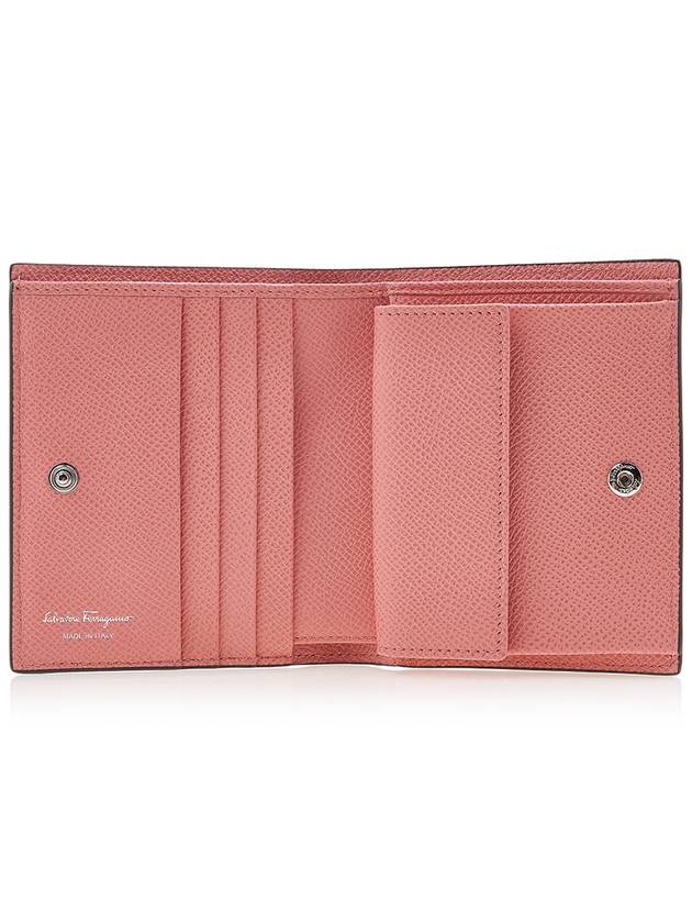 Gancini Compact Half Wallet Coral - SALVATORE FERRAGAMO - BALAAN 11