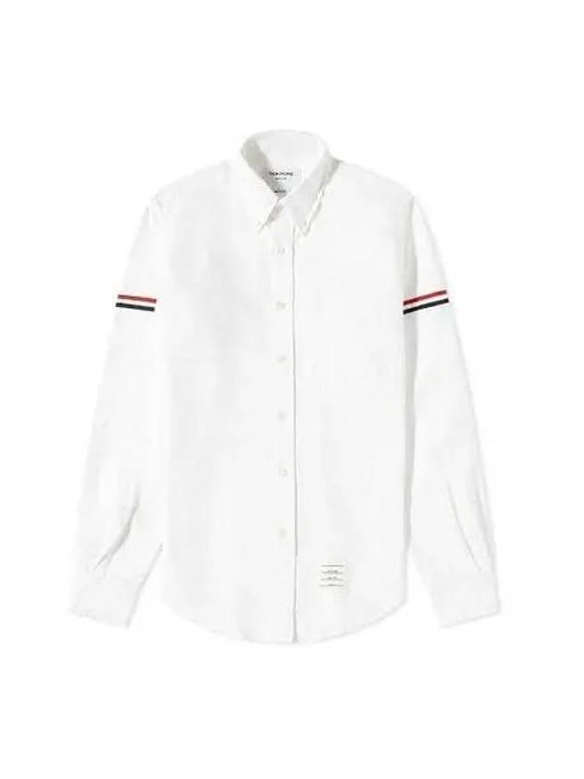 Armband Poplin Shirt White MWL 1039131 - THOM BROWNE - BALAAN 1