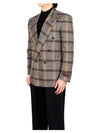 Web Label Check Pocket Wool Jacket Brown - GUCCI - BALAAN 3