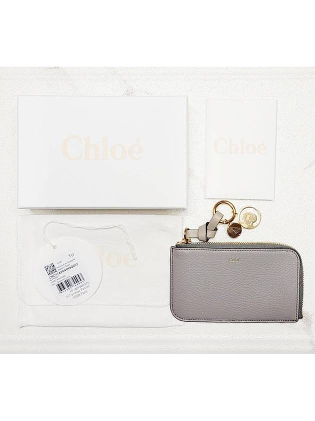 Alphabet Zipper Card Wallet Grey - CHLOE - BALAAN 10