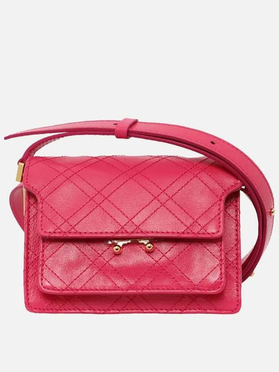 Women's Trunk Soft Mini Shoulder Bag Pink - MARNI - BALAAN 2