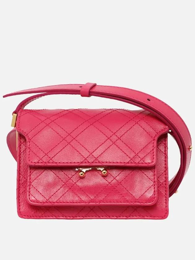 Women's Trunk Soft Mini Shoulder Bag Pink - MARNI - BALAAN 4