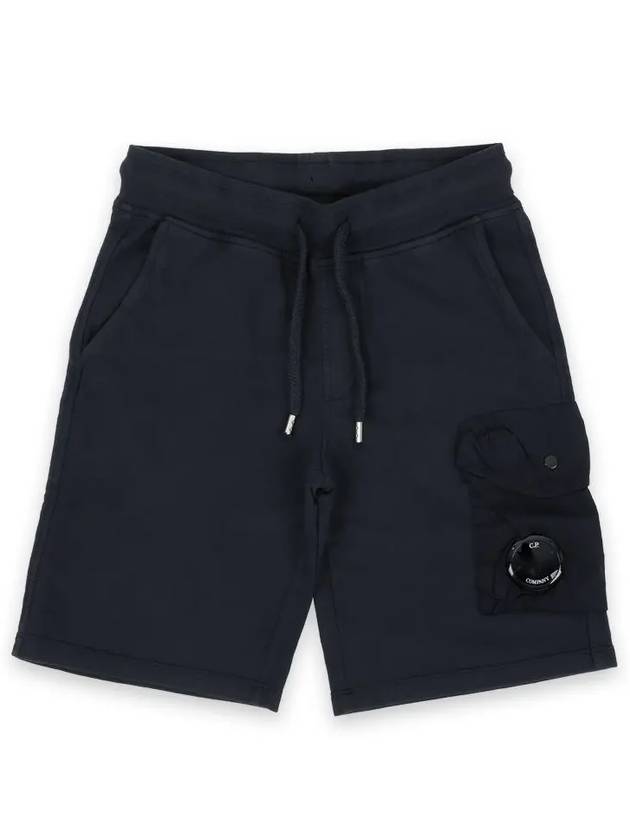 Kids U16 Light Fleece Mixed Cargo Shorts Navy - CP COMPANY - BALAAN 3