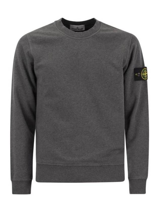 Wappen Patch Garment Dyed Sweatshirt Grey - STONE ISLAND - BALAAN 2