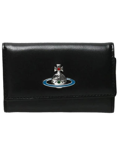 Logo Key Case Wallet Black - VIVIENNE WESTWOOD - BALAAN 1