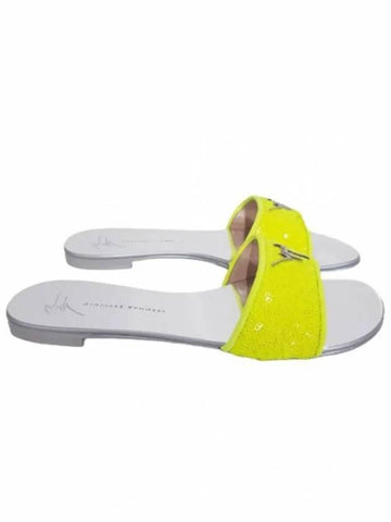 E800023 001 Logo Sandals Yellow Giuseppe Zanotti - GIUSEPPE ZANOTTI - BALAAN 1