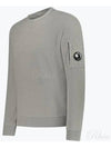 Light Fleece Crew Neck Sweatshirt Grey - CP COMPANY - BALAAN 2