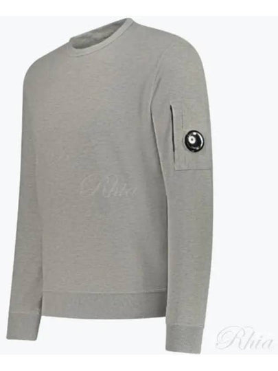 Light Fleece Crew Neck Sweatshirt Grey - CP COMPANY - BALAAN 2