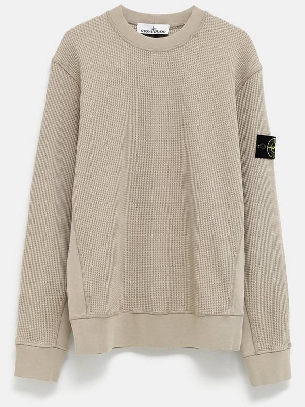 Compass Patch Knit Top Beige - STONE ISLAND - BALAAN 2