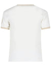 Logo Print Short Sleeve T-shirt White - COURREGES - BALAAN 4