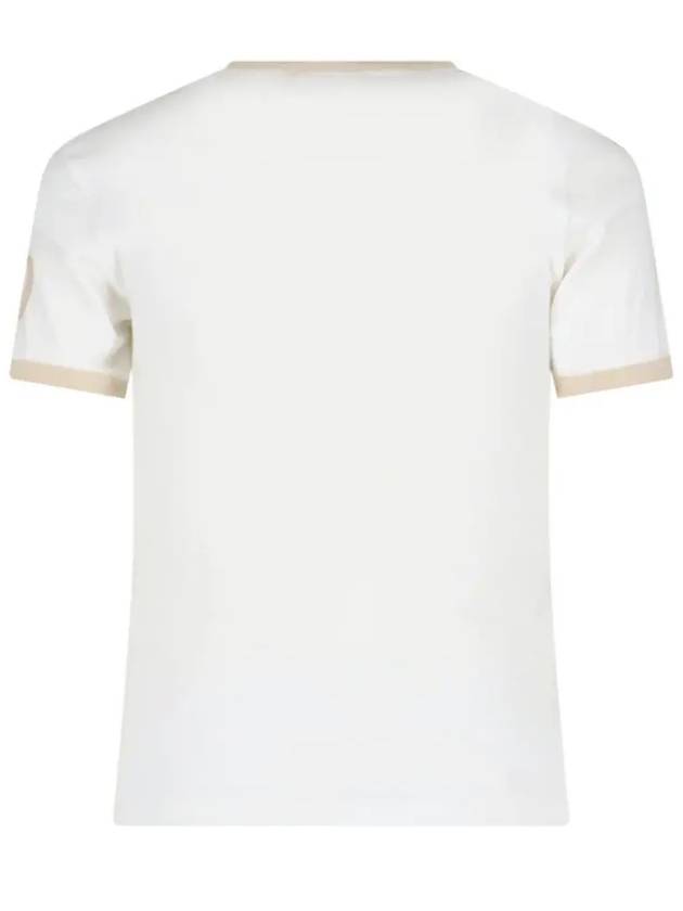 Logo Print Short Sleeve T-shirt White - COURREGES - BALAAN 4