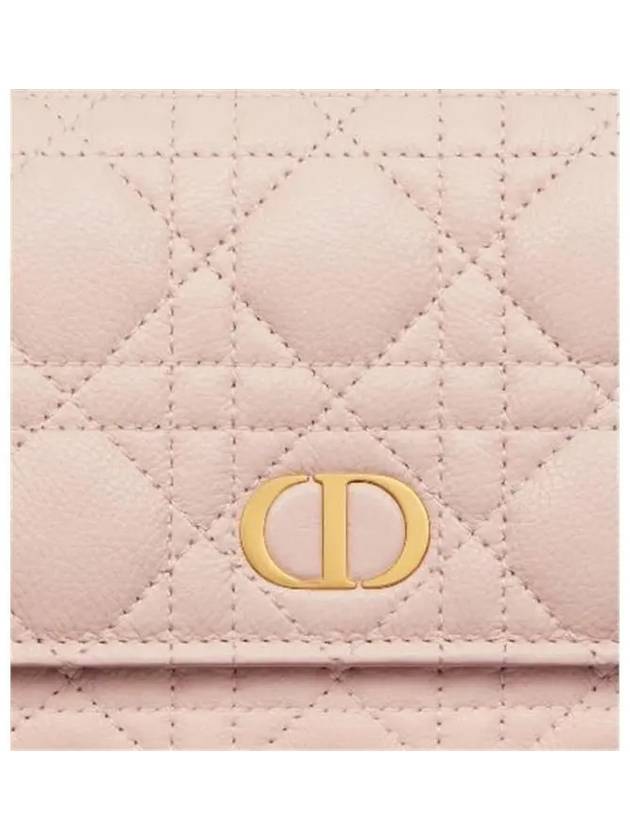 Caro Supple Cannage Calfskin Pouch Bag Powder Pink - DIOR - BALAAN 6