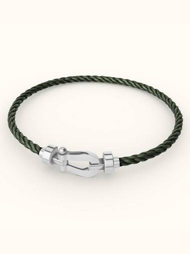 Posten bracelet medium white gold khaki 0B0075 6B1083 - FRED - BALAAN 1