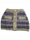 Striped Mohair A-Line Skirt Grey - MARNI - BALAAN 2