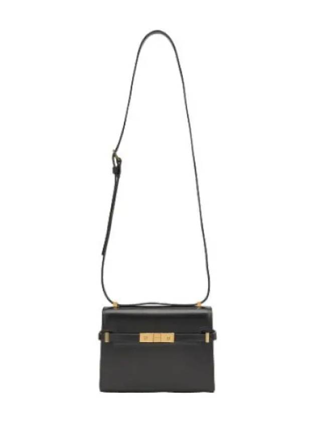 Mini Manhattan Cross Bag Black - SAINT LAURENT - BALAAN 1