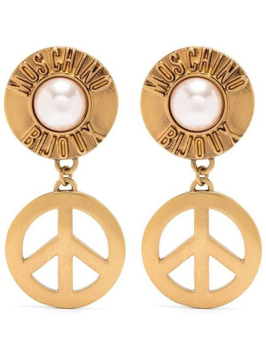 Moschino Gold Earrings With Pearl - MOSCHINO - BALAAN 1