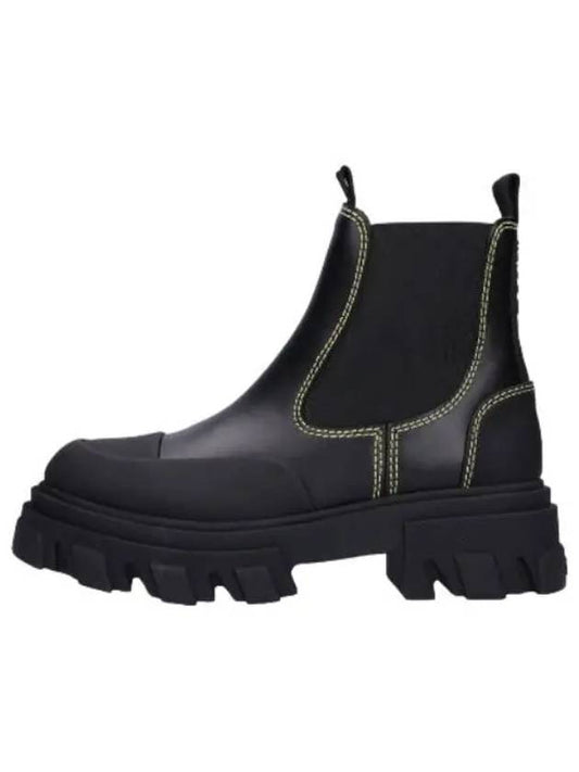 yellow stitch boots black - GANNI - BALAAN 1