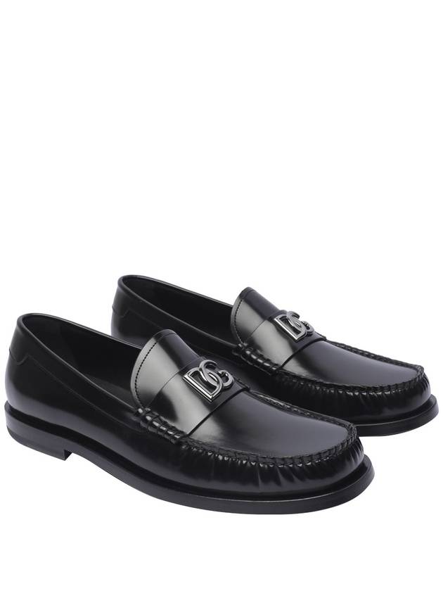 logo decorated leather loafers A30248AQ237 - DOLCE&GABBANA - BALAAN 3