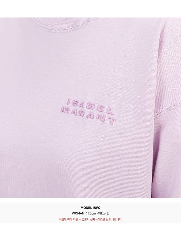 Shard Embroidered Logo Sweatshirt Lilac - ISABEL MARANT - BALAAN 9