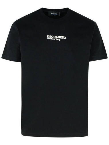 DSQUARED2 Black Cotton T-Shirt - DSQUARED2 - BALAAN 1