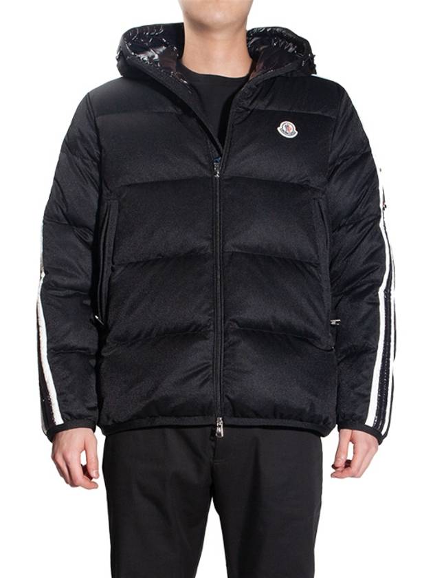 Men's SANBESAN Down Short Padded Jacket Black - MONCLER - BALAAN.