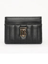 Quilted Leather Lola Card Case Black Light Gold - BURBERRY - BALAAN 4