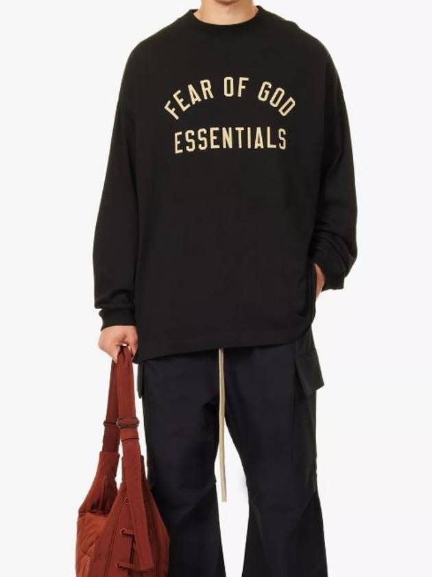 Jersey Long Sleeve T-Shirt Black - FEAR OF GOD ESSENTIALS - BALAAN 4