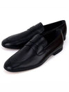 Men's Small Logo Leather Penny Loafer Black - TOD'S - BALAAN 2