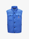 Grenoble Logo Patch Quilted Vest Blue - MONCLER - BALAAN 2