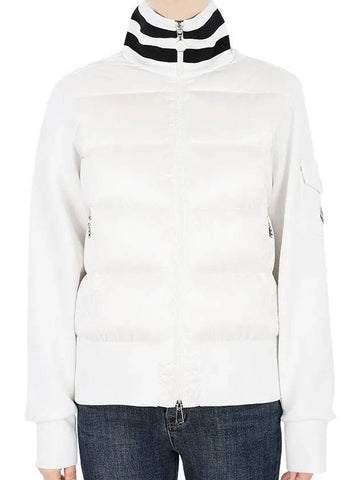 women's high neck padded mix down jacket white 8G00001 899V9 033 - MONCLER - BALAAN 1