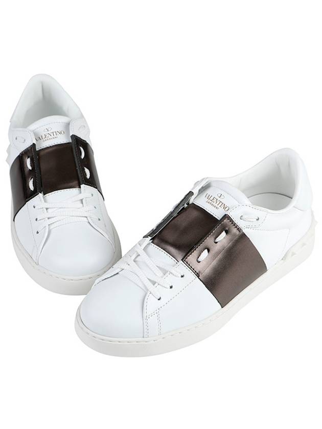 Hidden Low Top Sneakers White Ruthenium - VALENTINO - BALAAN 5