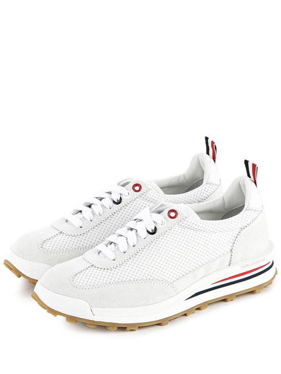 Thom Women Browne Nylon Tech Runner Low Top Sneakers Grey White - THOM BROWNE - BALAAN 2