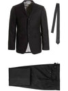 Men's Signature Classic Wool Suit Black - THOM BROWNE - BALAAN 3