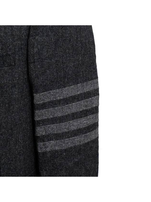 Donegal Tweed 4 Bar Single Breasted Blazer Jacket Grey - THOM BROWNE - BALAAN 5