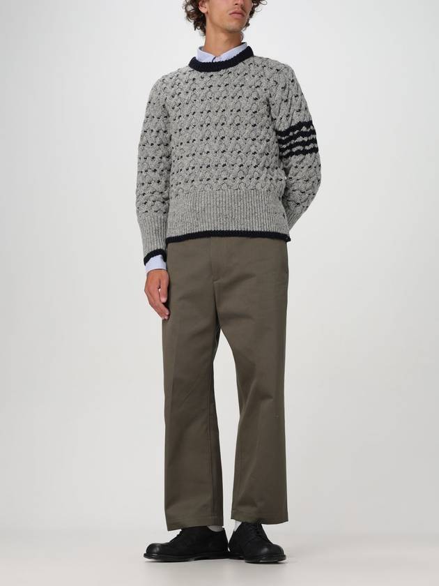 RWB Striped Straight Pants Green - THOM BROWNE - BALAAN 3