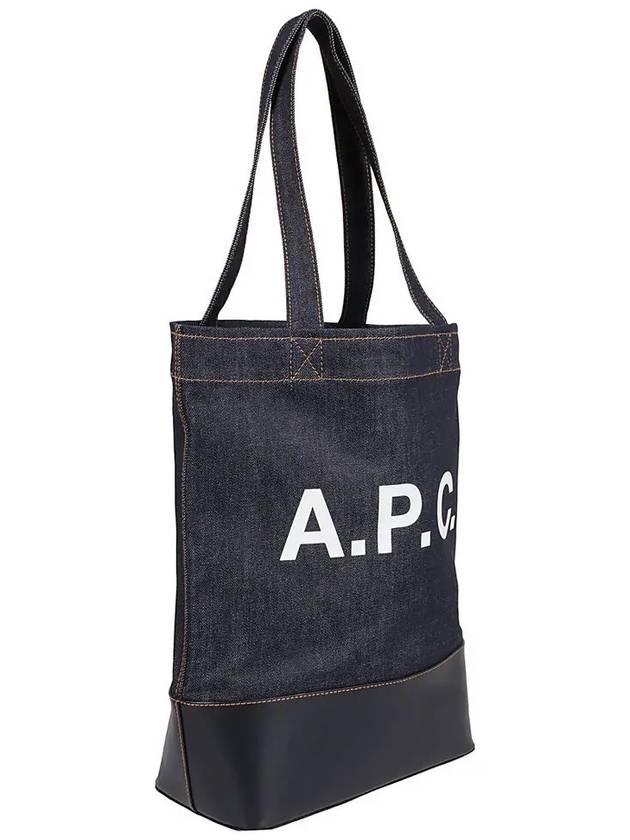 Logo Denim Axelle Tote Bag Navy - A.P.C. - BALAAN 4