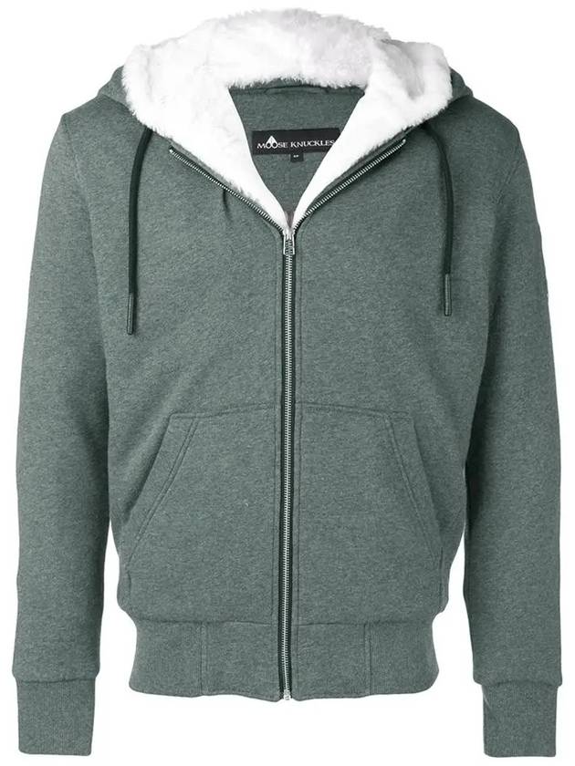 Classic Bunny Fur Zip-Up Hoodie Dark Grey - MOOSE KNUCKLES - BALAAN 2