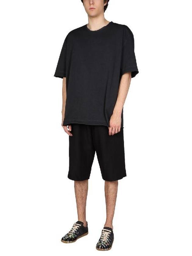 Men's Drop-Crotch Four-Stitch Shorts Black - MAISON MARGIELA - BALAAN 5