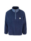 Logo Applique Fleece Sweatshirt Navy - A.P.C. - BALAAN 2