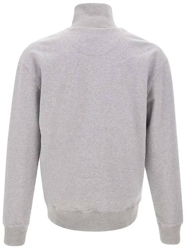 Fox Head Patch Half Zipper Sweatshirt Light Grey Melange - MAISON KITSUNE - BALAAN 4