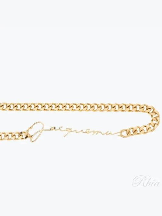 Women's Signature Logo Charm Chain Belt Gold - JACQUEMUS - BALAAN 2
