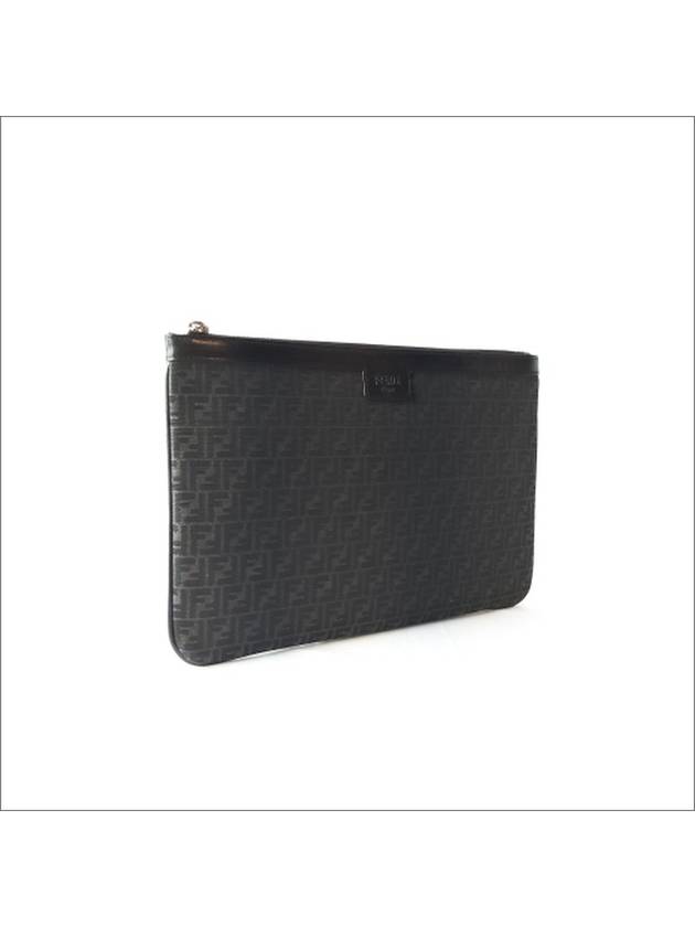 FF Logo Canvas Medium Clutch Bag Black - FENDI - BALAAN 8