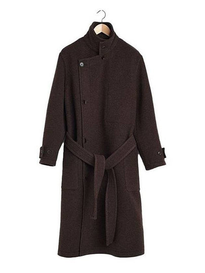 Wrapped Belted Single Coat Brown - LEMAIRE - BALAAN 2