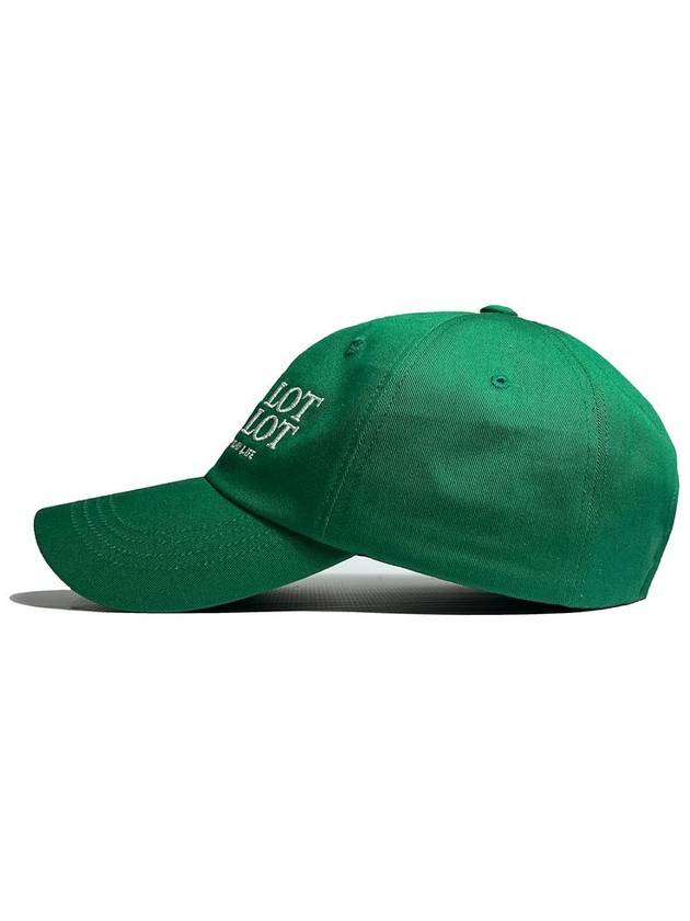 Slogan Logo Ball Cap Green - CASEALOT - BALAAN 3